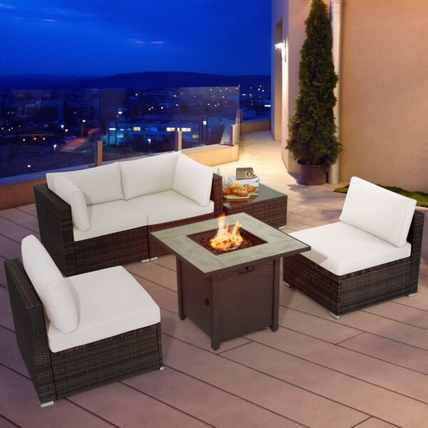 Patiojoy 6 PCS Patio Wicker Furniture Set 30 4