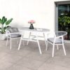 JARDINA 3PCS Outdoor Patio Furniture Aluminum Bistro Set with Cushions 2