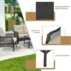 Patiojoy 4PCS Patio Wicker Furniture Set Loveseat Sofa Coffee Table W/ Cushion NP10087WL-BE 4