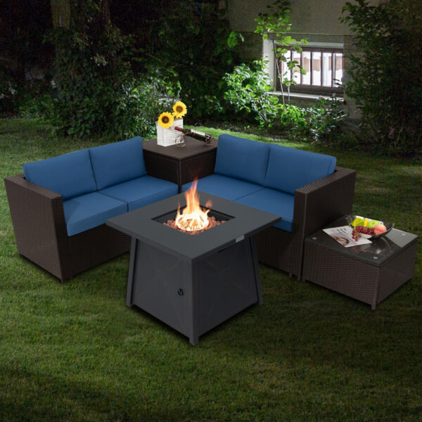 Costway 5PCS Patio Rattan Furniture Set 30 3