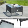 3 PCS Patio Wicker Rattan Furniture Set Coffee Table & 2 Rattan Chair W/Cushion HW68962 4