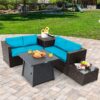 Costway 5PCS Patio Rattan Furniture Set 30 4