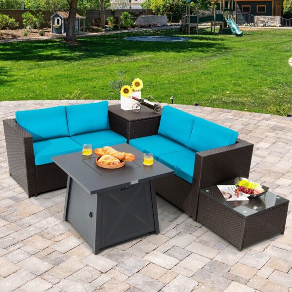 Costway 5PCS Patio Rattan Furniture Set 30 4