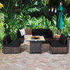 Costway 7PCS Patio Rattan Furniture Set 30 4