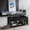 Costway Lift Top Coffee Table w/ Storage Compartment Shelf Living Room Black/Retro 6