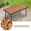 4PCS Patio Rattan Furniture Set Outdoor Conversation Set Coffee Table w/Cushions HW66527 5