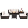 Patiojoy 6 PCS Patio Wicker Furniture Set 30 1