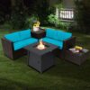 Costway 5PCS Patio Rattan Furniture Set 30 3