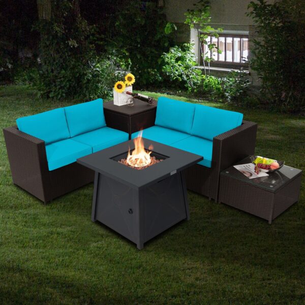 Costway 5PCS Patio Rattan Furniture Set 30 3