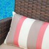 JARDINA Outdoor Furniture Patio Chair Wicker Loveseat with Cushions 2 Seat PE Rattan Sofa with Lumbar Pillows 4