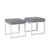 JARDINA Living Room Furniture Aluminum Ottoman Set Footstool Footrest Seat with Removable Cushions 1